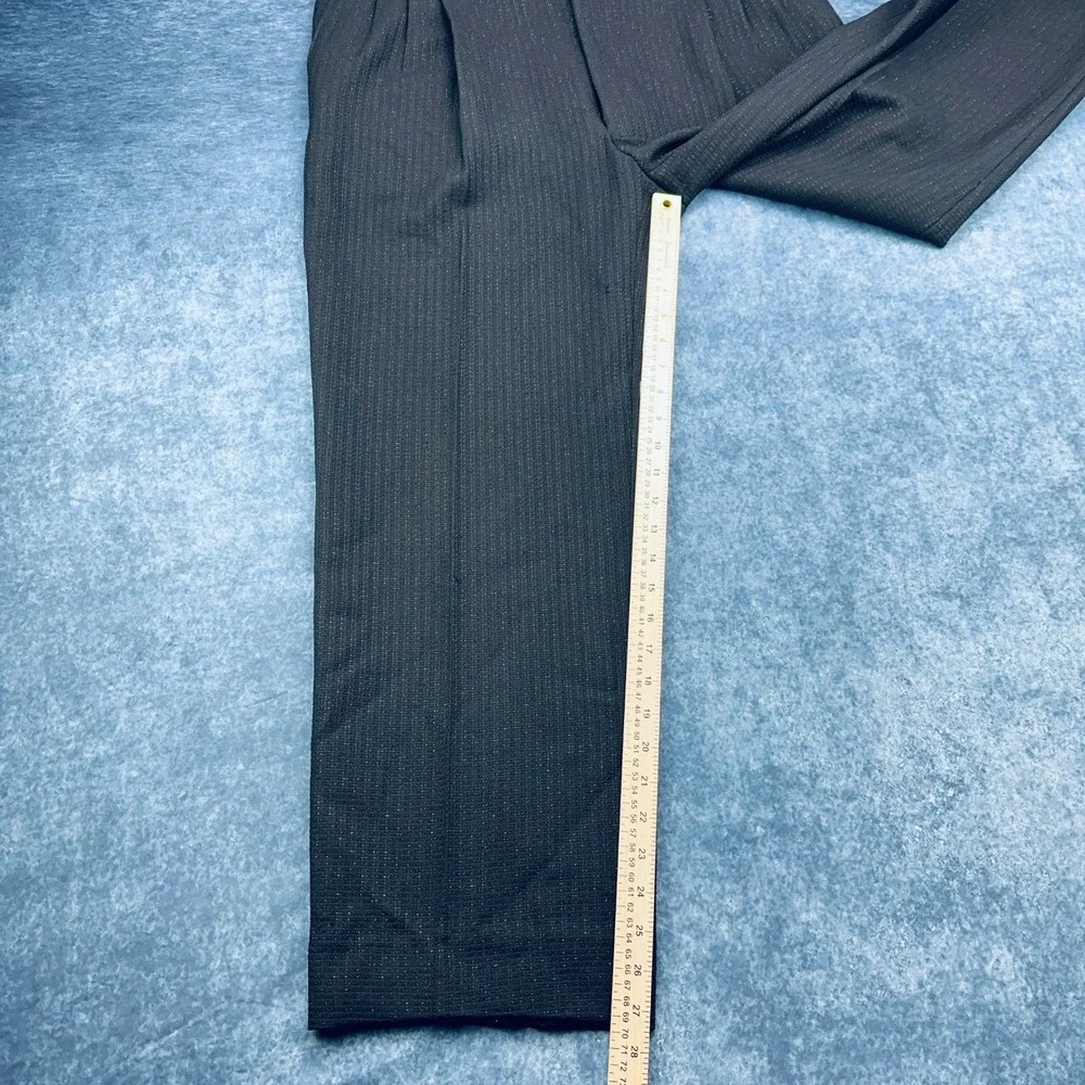 Tailored‎ by Bonacci Mens Black Textured Pinstripe Tuxedo Suit Shawl Lapel USA